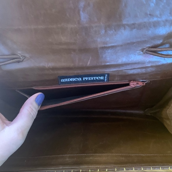 Vintage ANDREA PFISTER Italian Leather Clutch - Picture 4 of 6